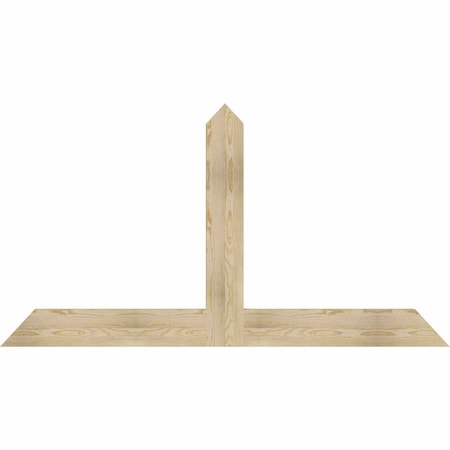 Ekena Millwork Portland Rough Sawn Timber Gable Bracket, Douglas Fir, 72"W x 39"H x 2"D x 6"F, 13/12 Pitch GBW072X39X0206POR00RDF